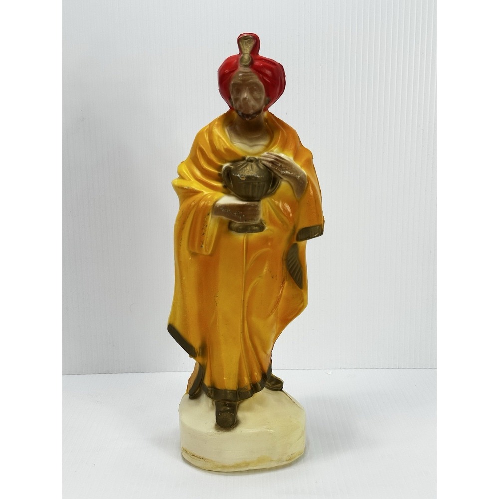 Vintage Blow Mold Wiseman King Plastic Nativity Christmas 13'' TABLE TOP